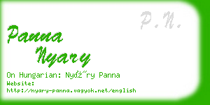 panna nyary business card
